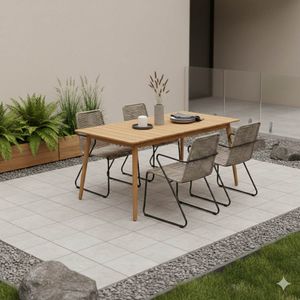 OUTLIV. Maranello School Gartenmöbel-Set M (4 Plätze) Tisch 160x90cm