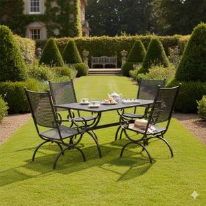 MBM Romeo Elegance Gartenmöbel-Set M (4 Plätze) Tisch 160x90cm