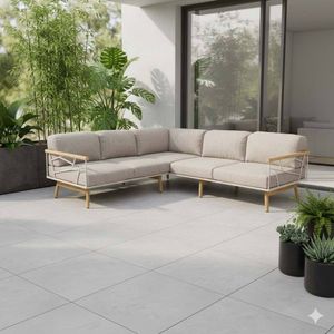 Zebra Solena Ecklounge Edelstahl/Teak/Sunproof