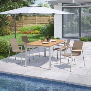OUTLIV. Rimini Gartenmöbel-Set M (4 Plätze) Tisch 160x90cm