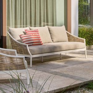 Apple Bee Milou Gartenloungesofa Aluminium/Polyrattan/Bee Wett