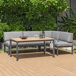 LifestyleGarden Dalgas Dininglounge Tisch 160x90cm Aluminium/Olefin