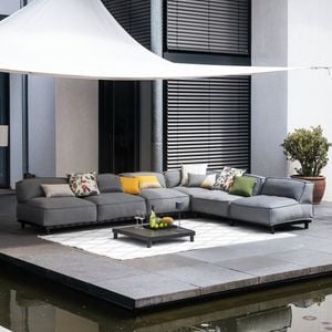 Schöner Wohnen Vlieland Ecklounge inkl. Loungetisch Aluminium/Sunbrella