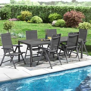 Kettler Basic Plus Gartenmöbel-Set L (6 Plätze) mit OUTLIV. Tisch 220x100cm
