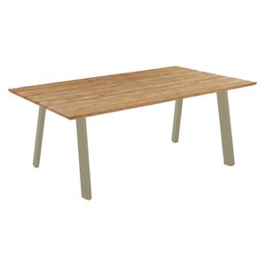 OUTLIV. Negara Gartentisch Edelstahl/Teak recycelt