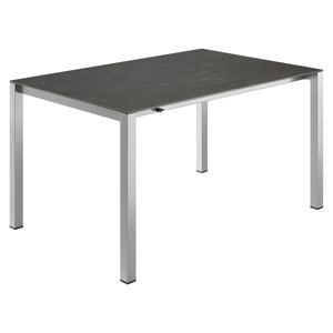 OUTLIV. Ausziehtisch 140/210x70cm Edelstahl/Glas