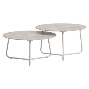 Apple Bee Pine Key Loungetisch-Set 2-tlg. Aluminium/Sinterstone