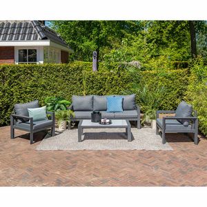 Garden Impressions Zion Loungeset 4-tlg. Aluminium/Polyester