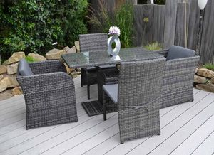 Hartman Breakfast Gartenmöbel-Set 5-tlg. Tisch 121x61cm