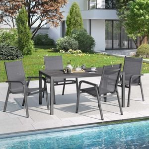 Kettler Basic Plus Gartenmöbel-Set 5-tlg.+ Tisch 160x90cm