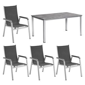Kettler Basic Plus Gartenmöbel-Set M (4 Plätze) Tisch 160x90cm