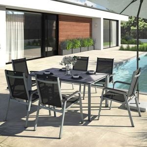 Kettler Basic Plus Gartenmöbel-Set L (6 Plätze) Tisch 160x95cm