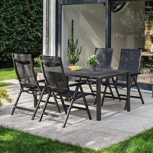 Kettler Basic+ Premium Gartenmöbel-Set 5-tlg. Tisch 160x90