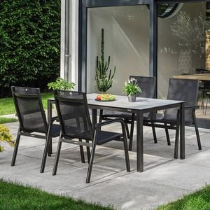 Kettler Basic+Premium Gartenmöbel-Set 5-tlg. Tisch 160x95 cm