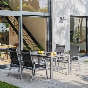 Kettler Basic+Premium Gartenmöbel-Set 5-tlg. Tisch 160x95cm