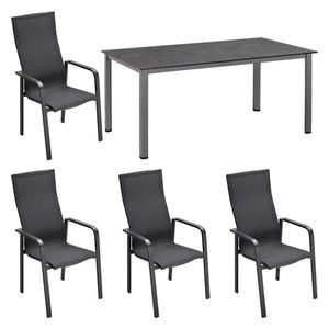 OUTLIV. Julia Gartenmöbel-Set M (4 Plätze) mit Kettler Cubic Tisch 160x95 cm