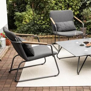 Kettler Gentle Loungesessel Aluminium/Sunbrella