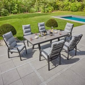 LC Garden Bondino Gartenmöbel-Set L (6 Plätze) Tisch 160/210x100cm
