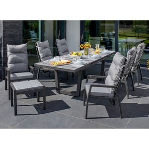 LC Garden Bondino II Gartenmöbel-Set L (6 Plätze) Tisch 200/260x100cm