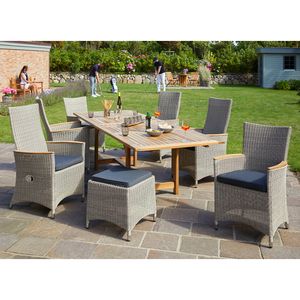 LC Garden Chelsea Gartenmöbel-Set 8-tlg. Tisch 180/280x100cm