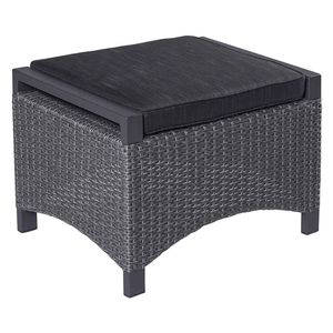 LC Garden Keramo Hocker inkl. Kissen  Aluminium/Geflecht