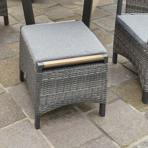 LC Garden Keramo Loungehocker Aluminium/Geflecht