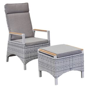 LC Garden Keramo Loungesessel Aluminium/Geflecht