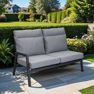 Siena Garden Waikiki Loungebett inkl. Dach Aluminium/Textil  Anthrazit/Hellgrau | Alle Sofas