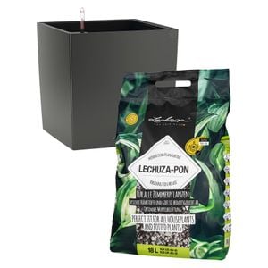 Lechuza Cube Premium 40 Pflanzgefäß inkl. Pflanzsubstrat