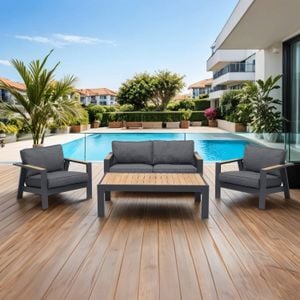 LifestyleGarden Palau Loungeset 4-tlg. Aluminium/Olefin