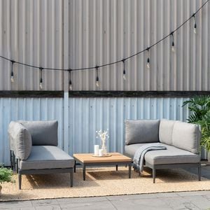 LifestyleGarden Topaz Loungeset Aluminium/Teakholz