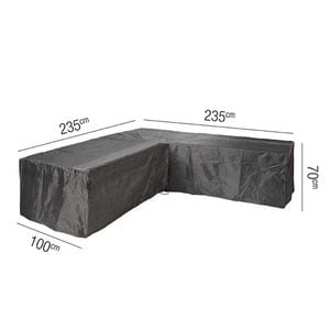 AeroCover Schutzhülle für Ecklounge 235x235x100x70cm Polyester