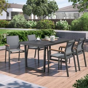 OUTLIV. Florenz Gartenmöbel-Set M (4 Plätze) Tisch 160x90cm Kufe