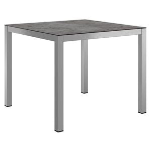 OUTLIV. Gartentisch 90x90cm Edelstahl/Glas