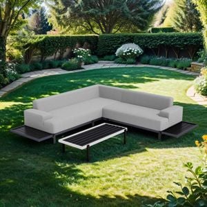 OUTLIV. Glamour Ecklounge 3-tlg. Aluminium/Sunbrella