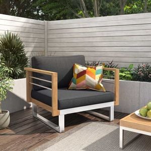 OUTLIV. Hawaii Loungesessel Edelstahl/Teak/Polster