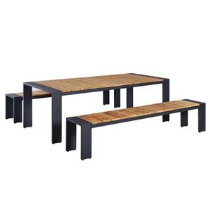 OUTLIV. Konis Gartenmöbel-Set Tisch 220x100cm Aluminium/Teak