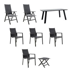 OUTLIV. Melbourne Gartenmöbel-Set 8-tlg. Verstellbar Tisch180x90cm
