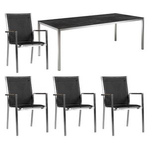 Zebra One Gartenmöbelset 5-tlg. mit Tisch 160x100 cm