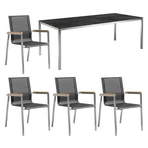 OUTLIV. Rimini Gartenmöbelset 5-tlg. mit Tisch 160x100 cm