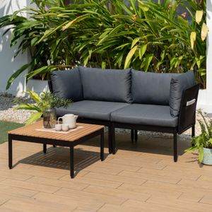 LifestyleGarden Colobus Loungeset 3-tlg.  Aluminium/Textilene