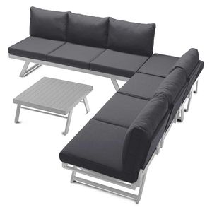 Sieger Auckland Ecklounge 4-tlg. Aluminium/Sunproof®