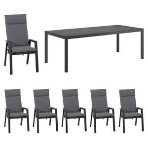 Siena Garden Valencia Gartenmöbel-Set 7-tlg. Tisch 220x100cm