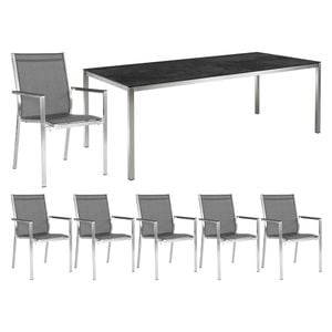 Stern Cardiff Gartenmöbelset 7-tlg. mit Tisch 180x100 cm