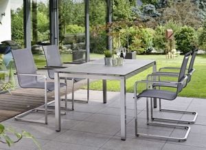 Stern Evoee Gartenmöbel-Set 5-tlg. Tisch 160x90cm