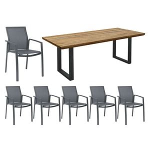 Stern Kari Gartenmöbel-Set 7-tlg. mit Tisch 200x100cm