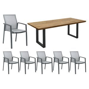 Stern Kari Gartenmöbel-Set 7-tlg. mit Tisch 200x100cm