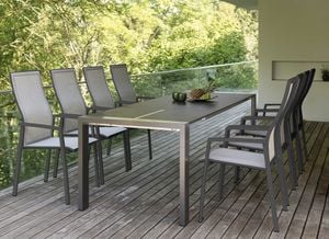 Stern Kari Gartenmöbel-Set 9-tlg. Tisch 200/260x90cm