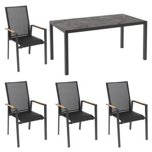 Sungörl Bamberg Gartenmöbel-Set 5-tlg. Tisch 160x90cm