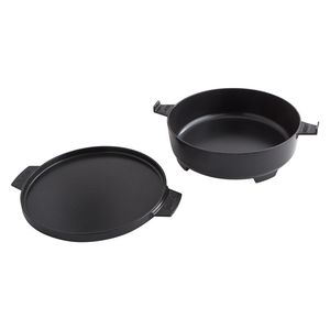 Weber 2in1 Dutch Oven & Pfanne emailliertes Gusseisen